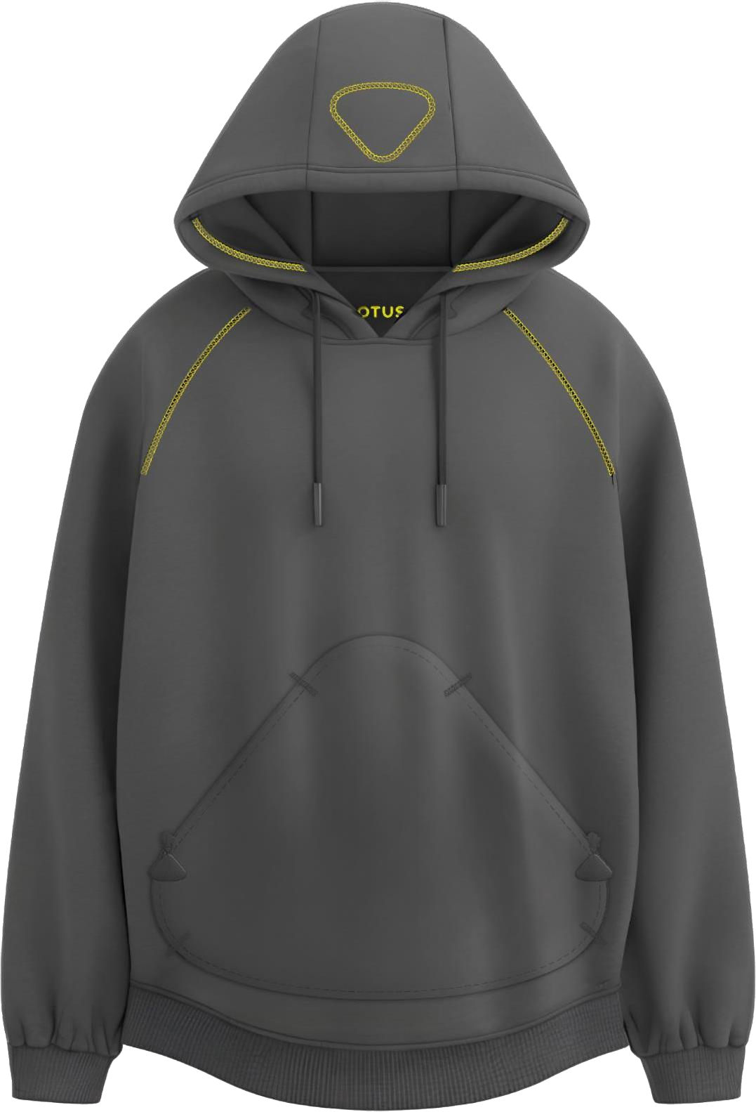 MENS UTW HOODY - GREY, Felpa con cappuccio UTW da uomo - Grigia