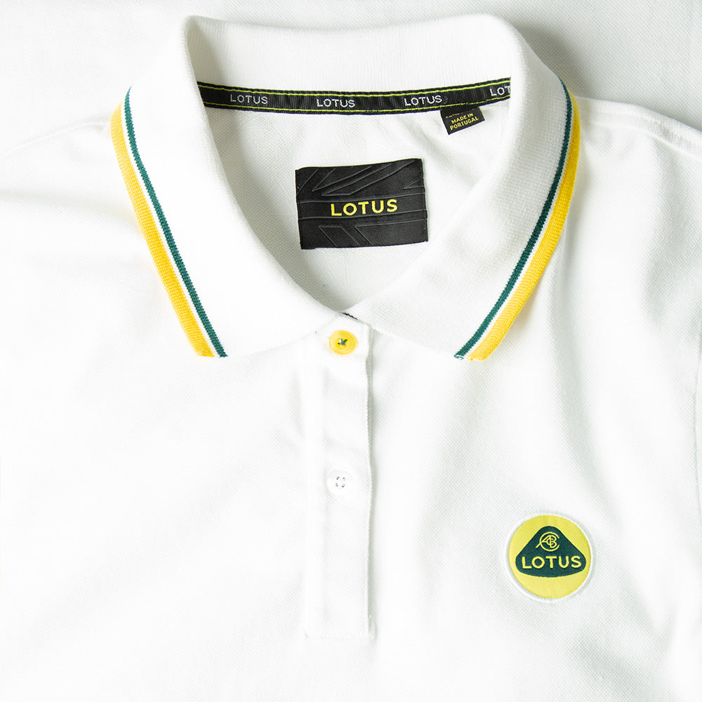 LOTUS WOMEN'S POLO SHIRT – WHITE