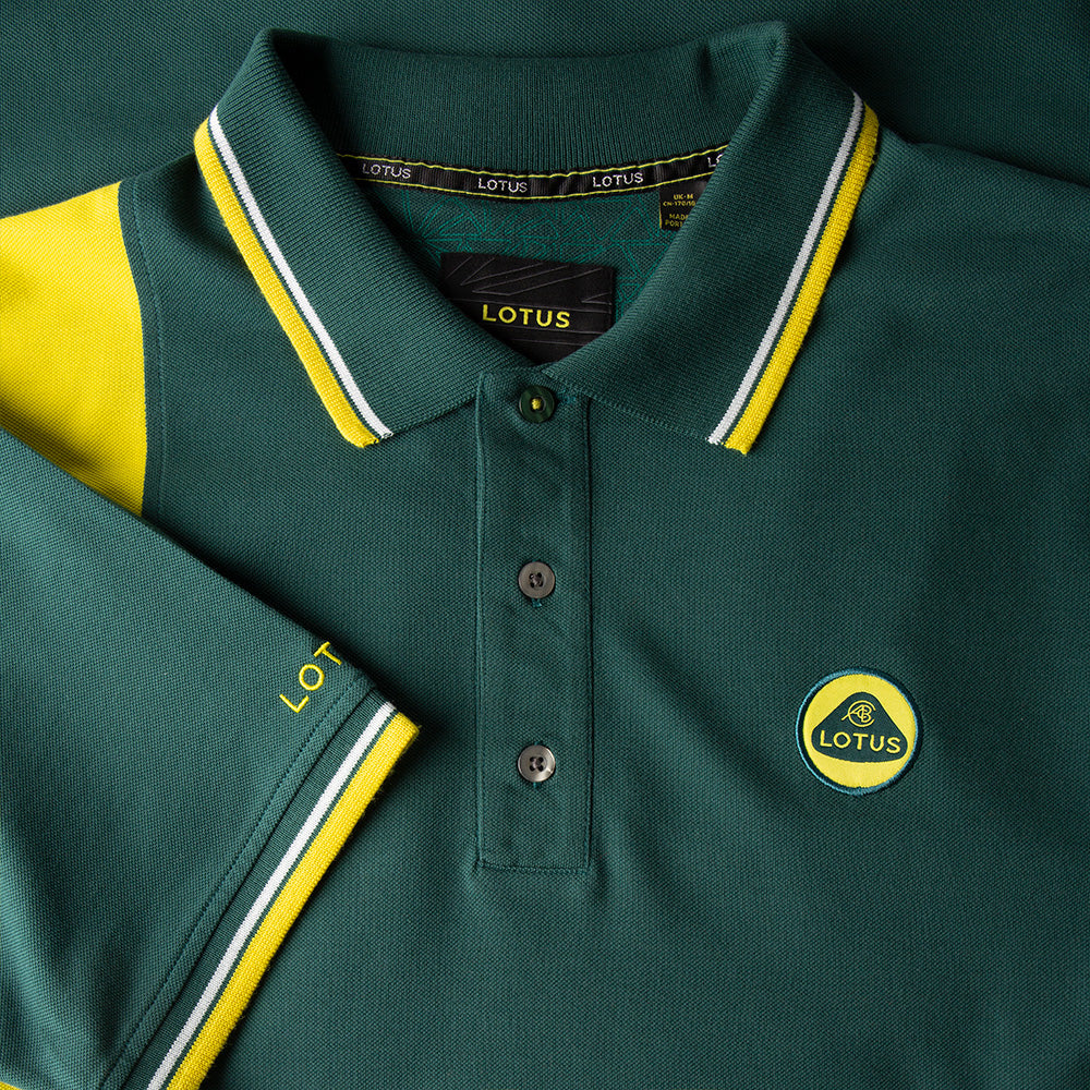 LOTUS MEN'S POLO SHIRT – GREEN/YELLOW