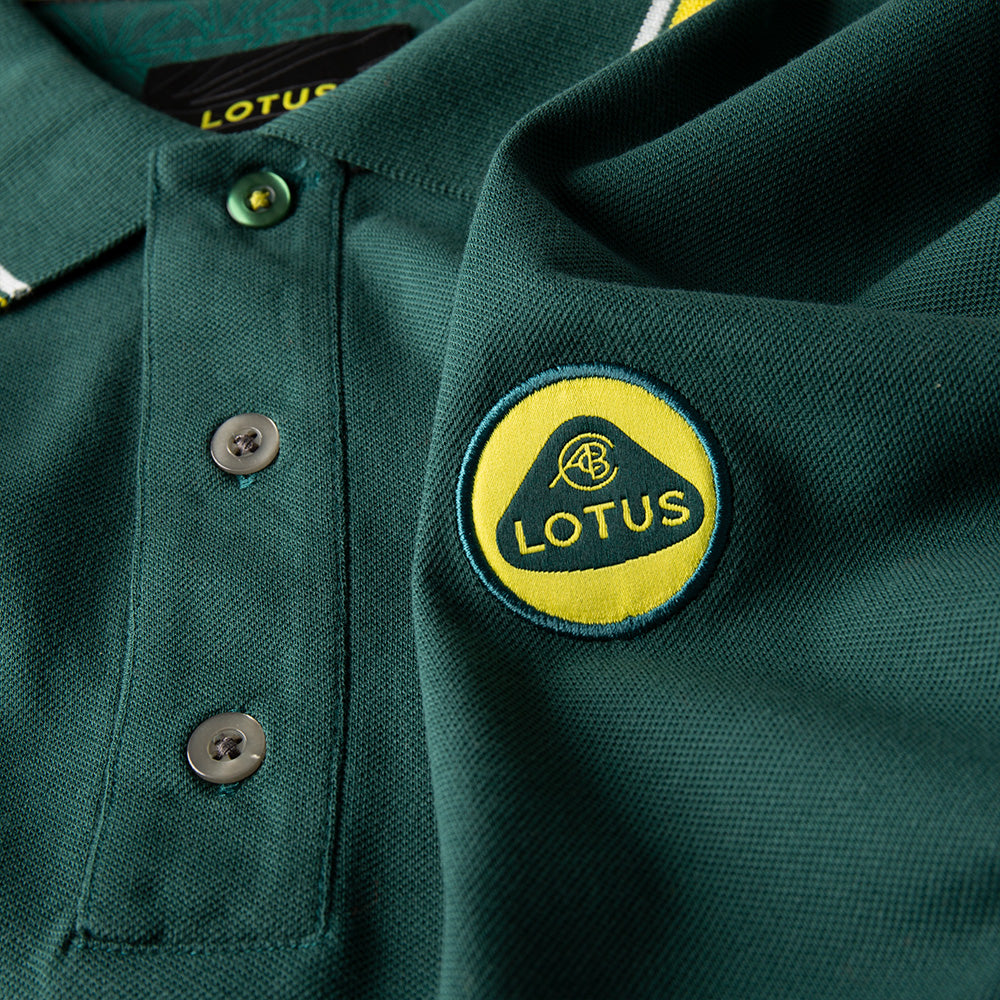 LOTUS MEN'S POLO SHIRT – GREEN/YELLOW