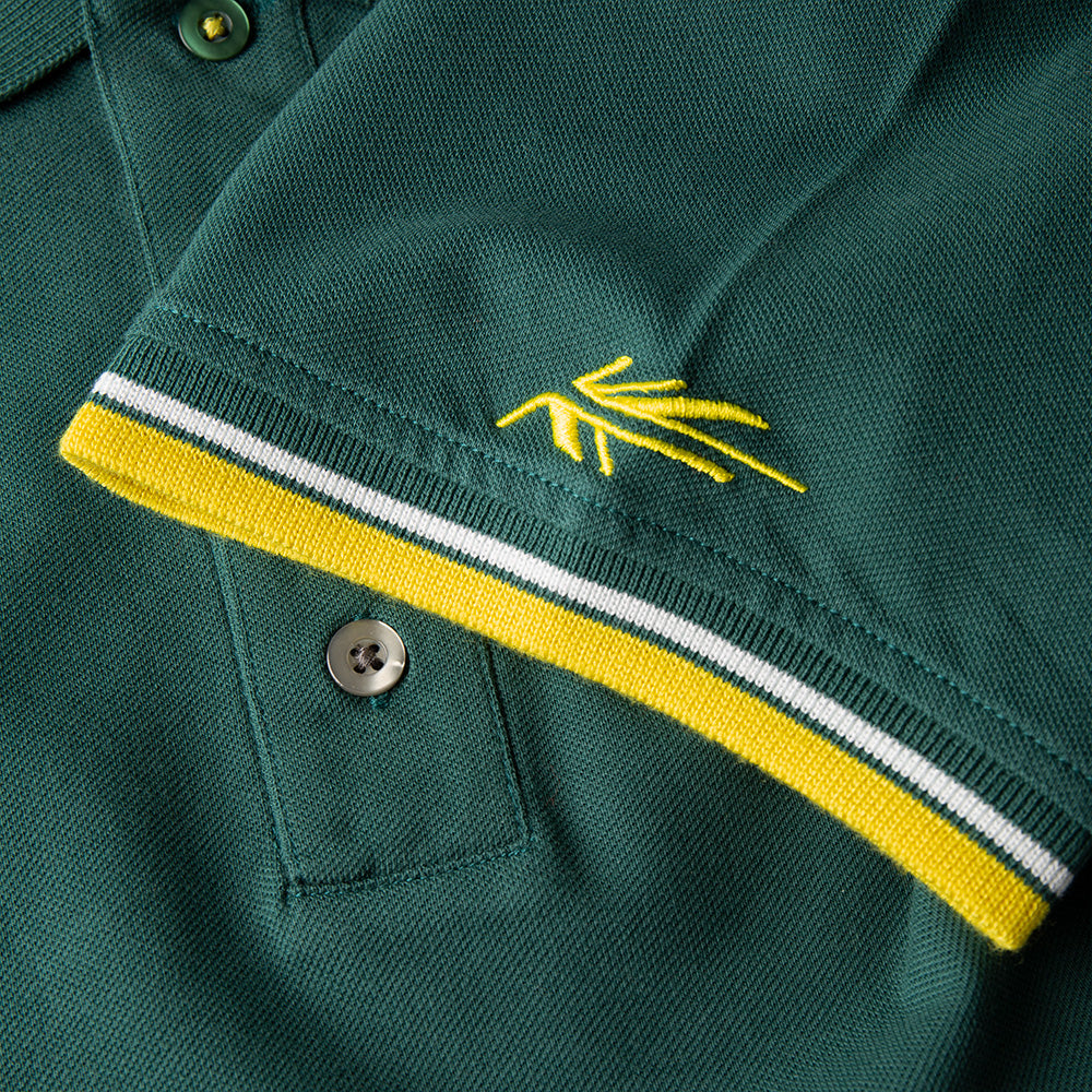 LOTUS MEN'S POLO SHIRT – GREEN/YELLOW