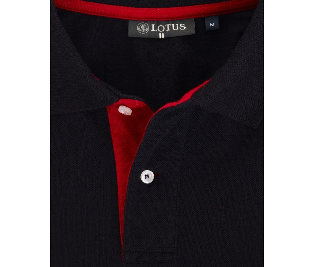 Lotus Polo Shirt Black / Red