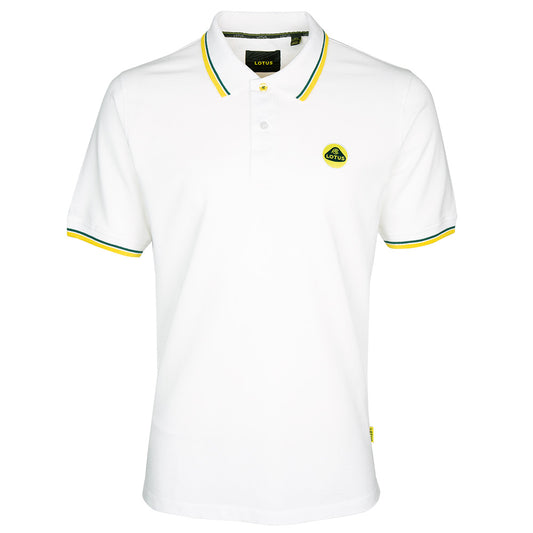 LOTUS MEN'S POLO SHIRT – WHITE