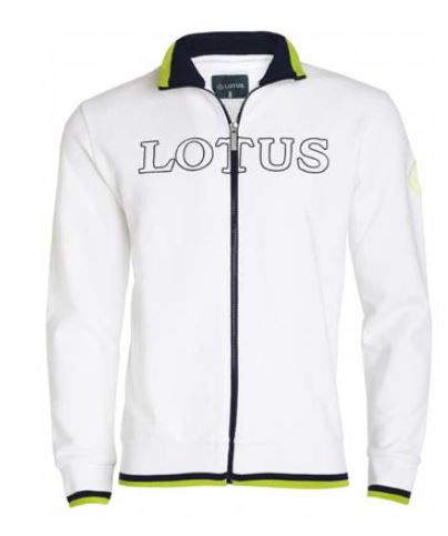 Lotus Full Zip Hoodie- Felpa White