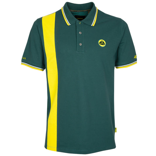 LOTUS MEN'S POLO SHIRT – GREEN/YELLOW